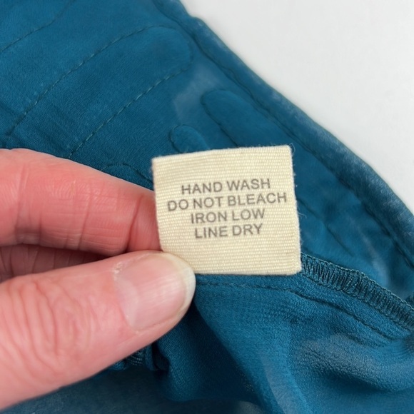 NWT ANTHROPOLOGIE  Chandi & Lia Teal Sleeveless Embroidered Tank - Picture 7 of 8